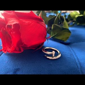 Silver Plated Stainless Steel Nail Ring